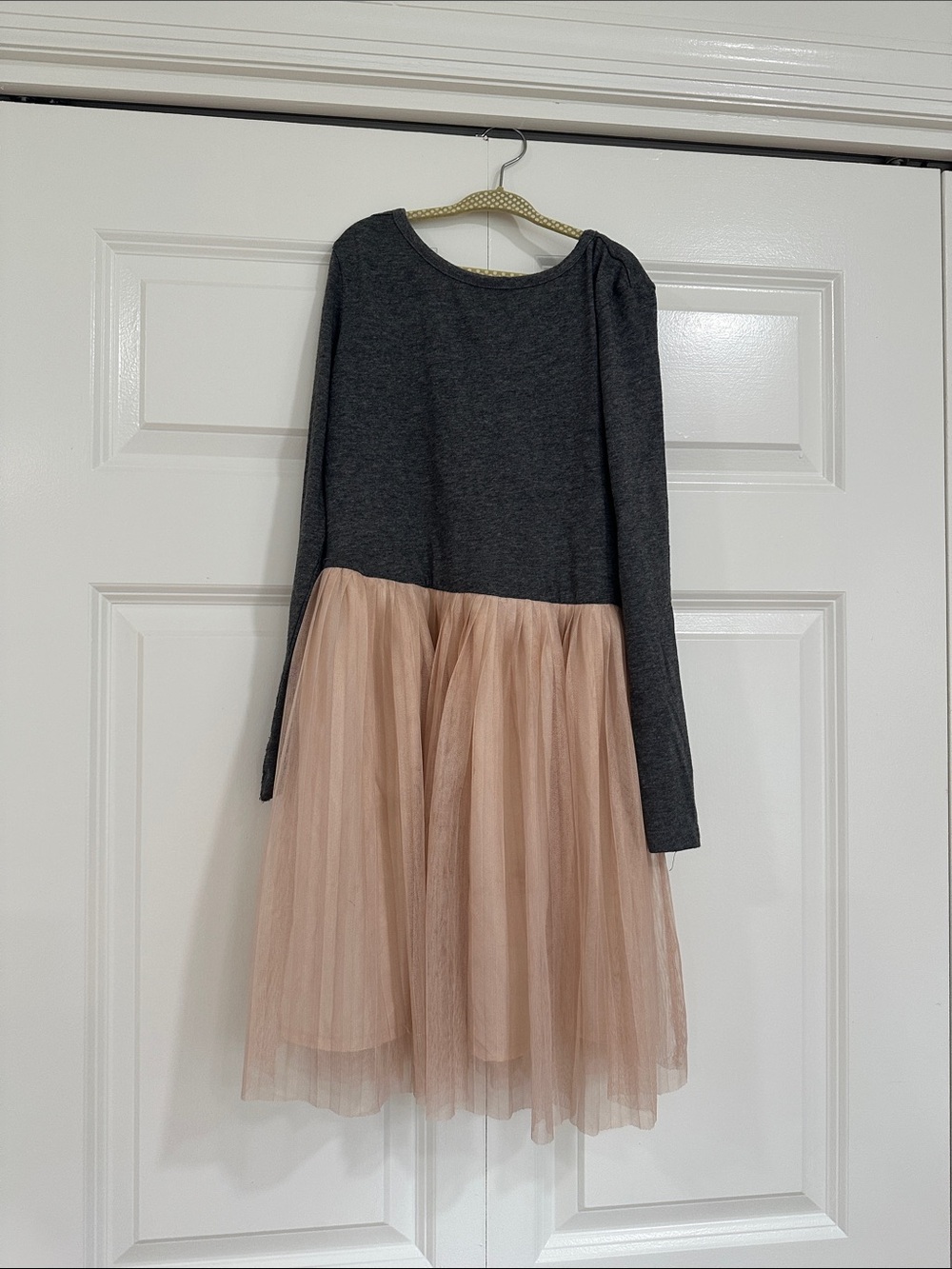GAP Girls Charcoal and Blush Tulle Dress